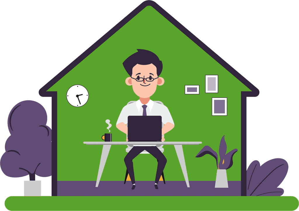 Business man working from home concept stay home stay safe Picture downloaded from FreePik